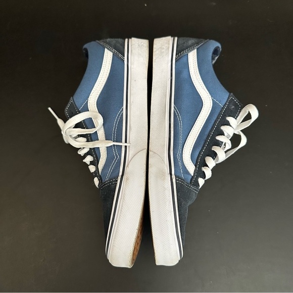 Vans Old Skool Navy Blue White Skate Men’s 10 Lace Up School Shoes Worn Once - Picture 7 of 10